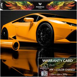  Színes Ppf Fólia Phoenix Protect Autó Színváltó Fólia Fényes McLaren Narancs (Folia PPF McLaren Orange 152cmx16m)