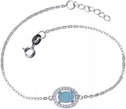 Lovrin 925-ös ezüst karkötő kővel, cirkóniákkal és divatos mintájú charmokkal (Lovrin 50624)