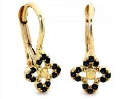 Lovrin Arany 585 női fülbevaló virág alakú cirkónia kövekkel (50752195)