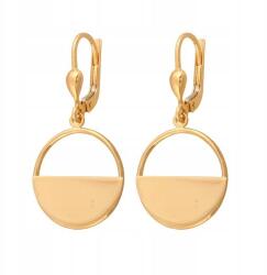 Lovrin Modern női 585-ös arany fülbevaló fényes lemezből, divatos dizájn (61114017)