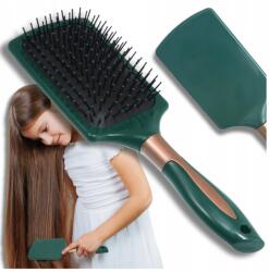 EdiBazzar Kefe minden hajtípushoz, kibontó, üvegzöld, masszázs (Szczotka do włosów elastyczna płaska)
