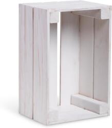  Pineea Fa doboz 30x20x15 - 1 db fehér, vintage, dekoratív (Bianco x1)