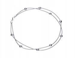 Lovrin Ezüst nyaklánc 925 gyémántcsiszolású golyókkal, divatos mintájú medállal, ajándékba (Lovrin 64682)