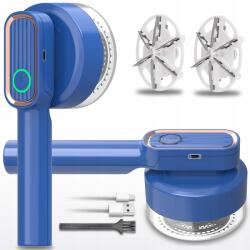  Kék szöszeltávolító ruhákhoz, 6 pengés, USB-s (B0D5B2XC2J)