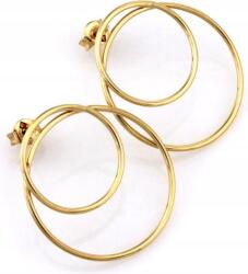  Arany fülbevaló nőknek 585 karátos karika, stekkeres záródással, tökéletes ajándék, 14K (Lovrin)