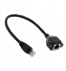 Cat5 Utp hosszabbító toldó, RJ-45 kábelhez, 0.3 méter, Fekete (NC-EC30)