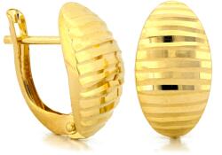 Lovrin Arany fülbevaló 585 széles, elegáns, angol kapcsos, ajándéknak is kiváló