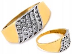 Lovrin Eternity gyűrű sárga és fehér 585-ös aranyból 14k 2.96g cirkónia kövekkel r20 (43793469)