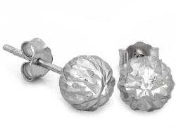 Lovrin Ezüst fülbevaló 925, mart golyókkal, stifttel, 1.48g, 8.1mm, ajándéknak