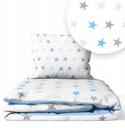 Ankras Ágyneműhuzat 135x100 Gyerek 2EL 100x135 Kiságyhoz (GWIAZDKI N/SZ P-2 135/100 40/60 / NIEBIESKA)