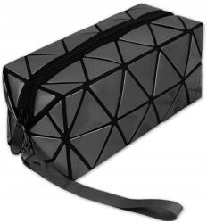 EdiBazzar Vízálló gyémánt kozmetikai táska tolltartó Fekete fogantyús kézitáska (5904107128085)