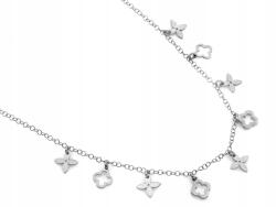 Lovrin 925-ös ezüst nyaklánc virágokkal, 4, 30g, 44-es méret, divatos minta ajándéknak is kiváló (60206426)