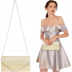 EdiBazzar Arany Színű Borítéktáska Estélyi Alkalmi Elegáns Válltáska Lánccal (Błyszcząca Torebka Wizytowa elegancka ramię)