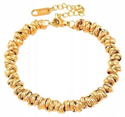  Aranyozott karkötő sebészeti acélból, 18K arannyal (BRANSOLETKA 18k ZE STALI CHIRURGICZNEJ 316L)