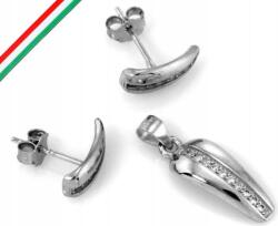 Lovrin 925-ös ezüst ékszerszett cirkóniával, divatos mintával ajándéknak is kiváló (Lovrin 71236)