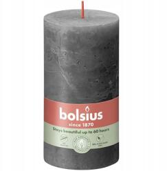 Bolsius Dekorációs gyertya rusztikus fatörzsoszlop Rusztikus Viharszürke Bolsius 13cm (8717847148070)