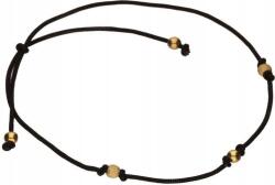 Lovrin Ezüstözött aranyozott 925-ös karkötő zsinórral és gyöngyökkel, divatos minta Női (Lovrin 50707)