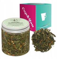 Cup&You Sencha Ginzeng zöld tea prémium ginzeng szórt ajándék 100g (herbata liściasta sypana mieszanka napar susz)