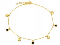 Lovrin Ezüst, aranyozott bokalánc szívekkel, 925-ös finomságú, 1.98g, 24-es méret (62501762)