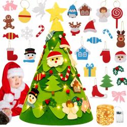  Diy Filc Karácsonyfa Gyerekeknek 29 Darabos Készlet Világítással (B0DCBDGM5W)