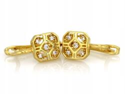 Lovrin Arany fülbevaló 585 cirkónia kövekkel, angol kapcsos, 1.28g, női/gyermek (60978883)