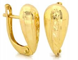 Lovrin Arany fülbevaló 585 modern formájú, mart, angol záras, ajándék