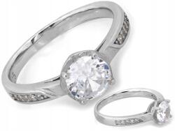 Lovrin Divatos ezüst gyűrű 925-ös finomságú cirkóniával 2, 75g 15-ös méret Elegancia (61345980)