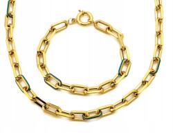 Lovrin Arany szett 585 nyaklánc és karkötő színes zománccal díszített szemekkel (Lovrin)