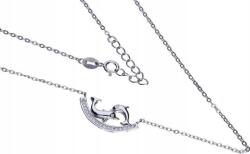 Lovrin 925-ös ezüst nyaklánc delfinekkel, cirkónia kövekkel díszítve tökéletes ajándék