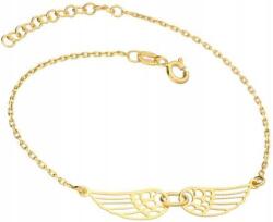 Lovrin Ezüstözött, aranyozott 925-ös ezüst karkötő áttört szárnyakkal, modern mintával ajándék (Lovrin 49545)