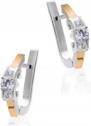 Lovrin Ezüst fülbevaló 925 Elegáns Arany Lemezzel két színű ajándékba (60826814)