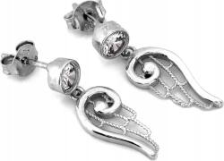 Lovrin Női ezüst fülbevaló 925 áttört mintás szárnyak stekkeres, cirkóniával díszítve