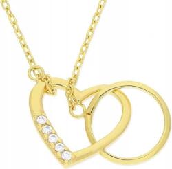 Lovrin Arany nyaklánc 585 medálokkal Kör És Szív Cirkónia Kövekkel női ajándék (Lovrin 59388)