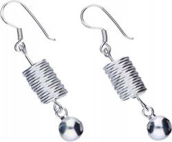 Lovrin Ezüst 925 spirál fülbevaló gömbökkel 8, 60g egyedi design ajándékba (Lovrin 47174)
