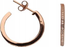 Lovrin Rózsaszín arannyal bevont ezüst fülbevaló 925 karika 2, 50g egyedi mintával, ajándéknak is kiváló (Lovrin 47915)