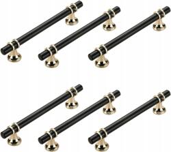  Jnrfty Bútorfogantyúk Szekrényekhez, 6 Darabos Készlet, Fekete, 128 mm (B0BFWT8RJ1)