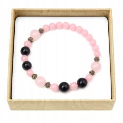 Zenko Kövek harmóniája karkötő - Kvarc és ónix Ajándék nőknek