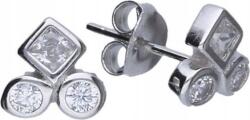Lovrin Ezüst 925 geometriai fülbevaló cirkóniával 1, 1 eredeti, stekkeres (Lovrin 45947)