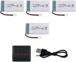Yunique 4 db 3, 7 V-os 1200 mAh-s Lipo akkumulátor Rc drónokhoz, quadkopterekhez Syma X5SC X5SW