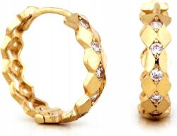 Lovrin Arany fülbevaló 375 finom karika cirkónia kövekkel, ajándékba 9k