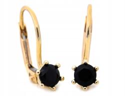 Lovrin Arany fülbevaló 585 fekete kővel, angol kapcsos, 1.55g, Női (Lovrin)