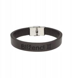  Férfi barna bőr karkötő Ikrek csillagjeggyel (8594223294329)