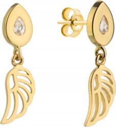 Lovrin Arany fülbevaló 585 szárny függő csepp divatos minta neki elegáns (Lovrin 56233)