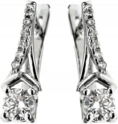 Lovrin Ezüst fülbevaló 925, eredeti fehér cirkónia kövekkel díszítve, angol kapcsos
