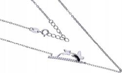 Lovrin Ezüst nyaklánc 925 pillangókkal és cirkóniákkal 2, 34g divatos minta ajándékba (Lovrin 52255)