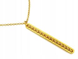 Lovrin Női arany nyaklánc 585 hosszú merev medál golyócskákkal pálcika 14k