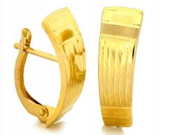 Lovrin Arany fülbevaló 585 angol kapcsos fényes hosszúkás kövek nélkül 14kt (Lovrin)