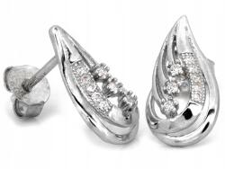 Lovrin Ezüst fülbevaló 0.925 áttört mintás szárny cirkóniákkal 1.44g ajándékba, divatos
