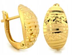 Lovrin Arany fülbevaló 585 klasszikus, lemezekkel díszített, kő nélküli ajándék 14k