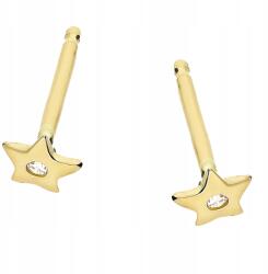 Lovrin Arany fülbevaló 585-ös finomságú, stekkeres, finom csillag cirkónia kővel, ajándékba